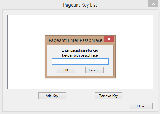 Adding a key to Pageant