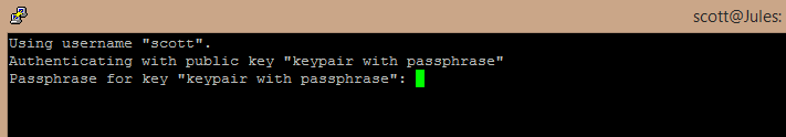 prompt for passphrase